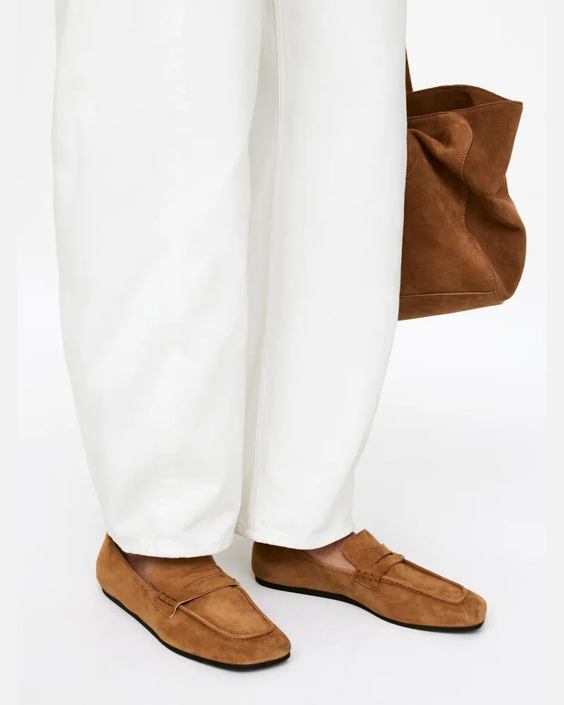 Arket Loafer Aus Veloursleder -Gelb Gelb