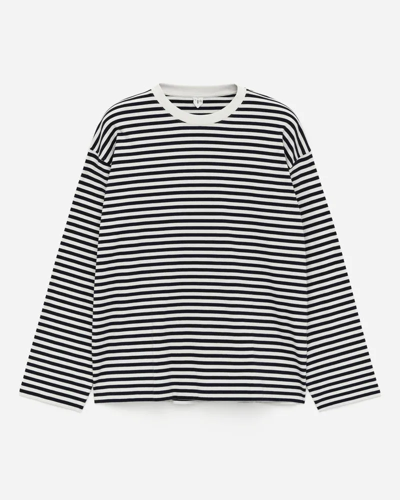 Arket Gestreiftes T-Shirt -Blau Blau