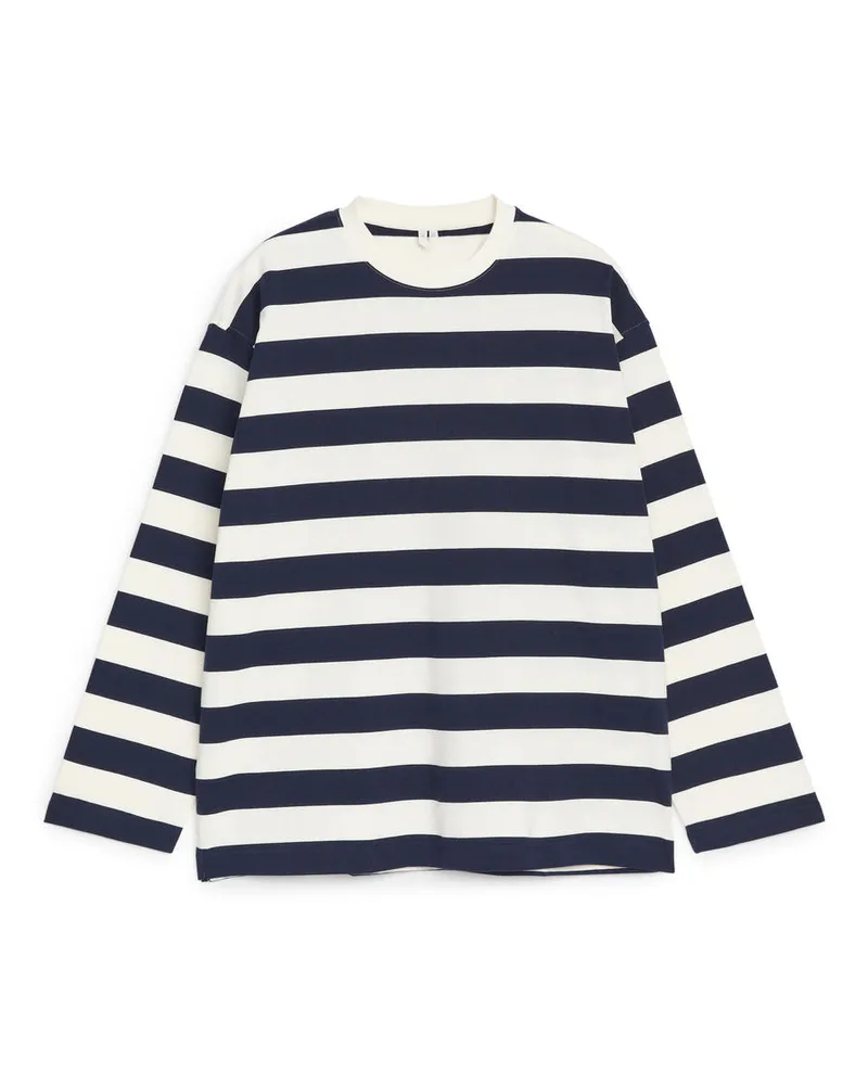 Arket Gestreiftes T-Shirt -Blau Blau