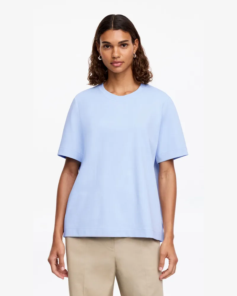 Arket Formbeständiges Signature-T-Shirt -Blau Blau