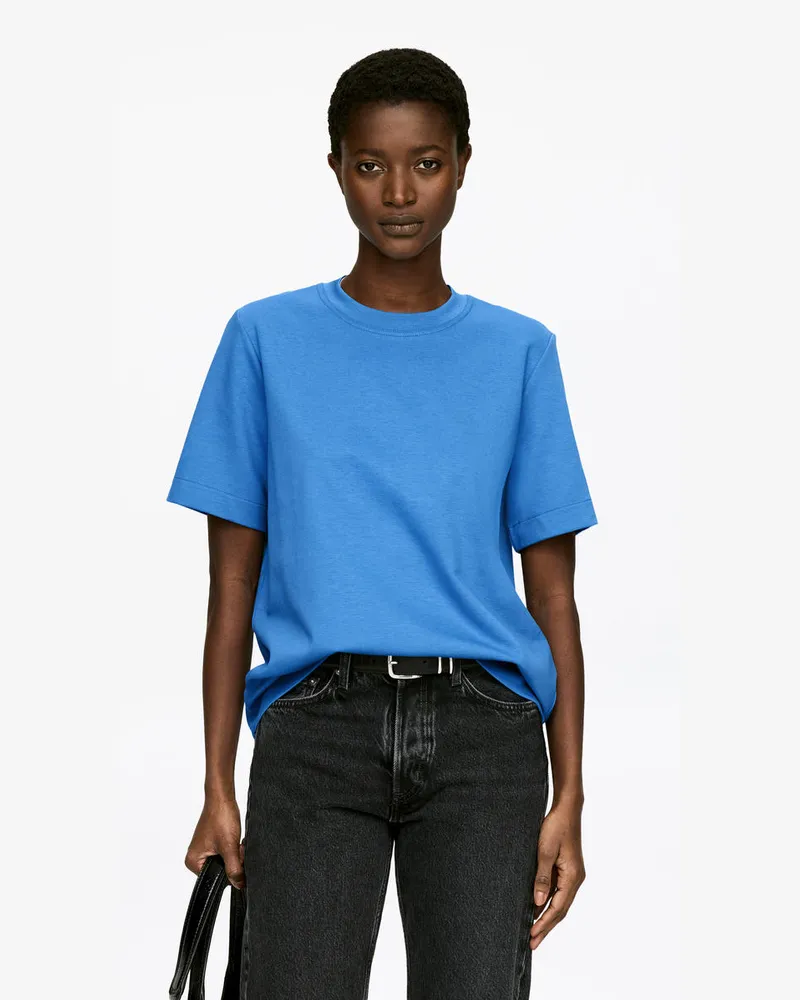 Arket PEARL Schweres T-Shirt -Blau Blau