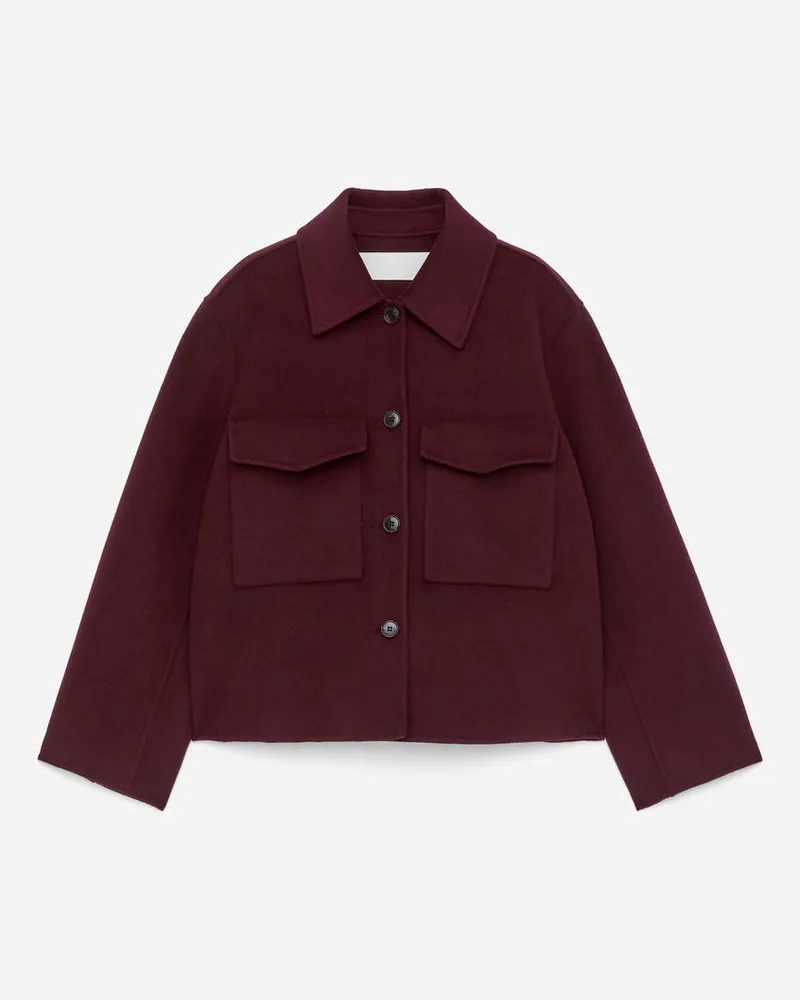 Arket Doubleface-Overshirt Aus Wolle -Rot Rot