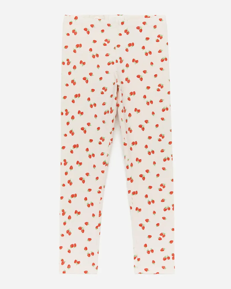 Arket Bedruckte Jersey-Leggings - Weiß|Mehrfarbig|Rot Weiß