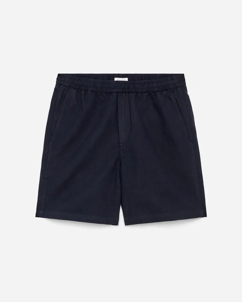 Arket Baumwoll-Leinen-Shorts Mit Schnürung -Blau Blau