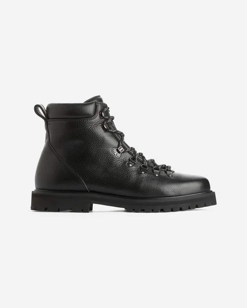 Arket Wanderstiefel Aus Leder -Schwarz Schwarz