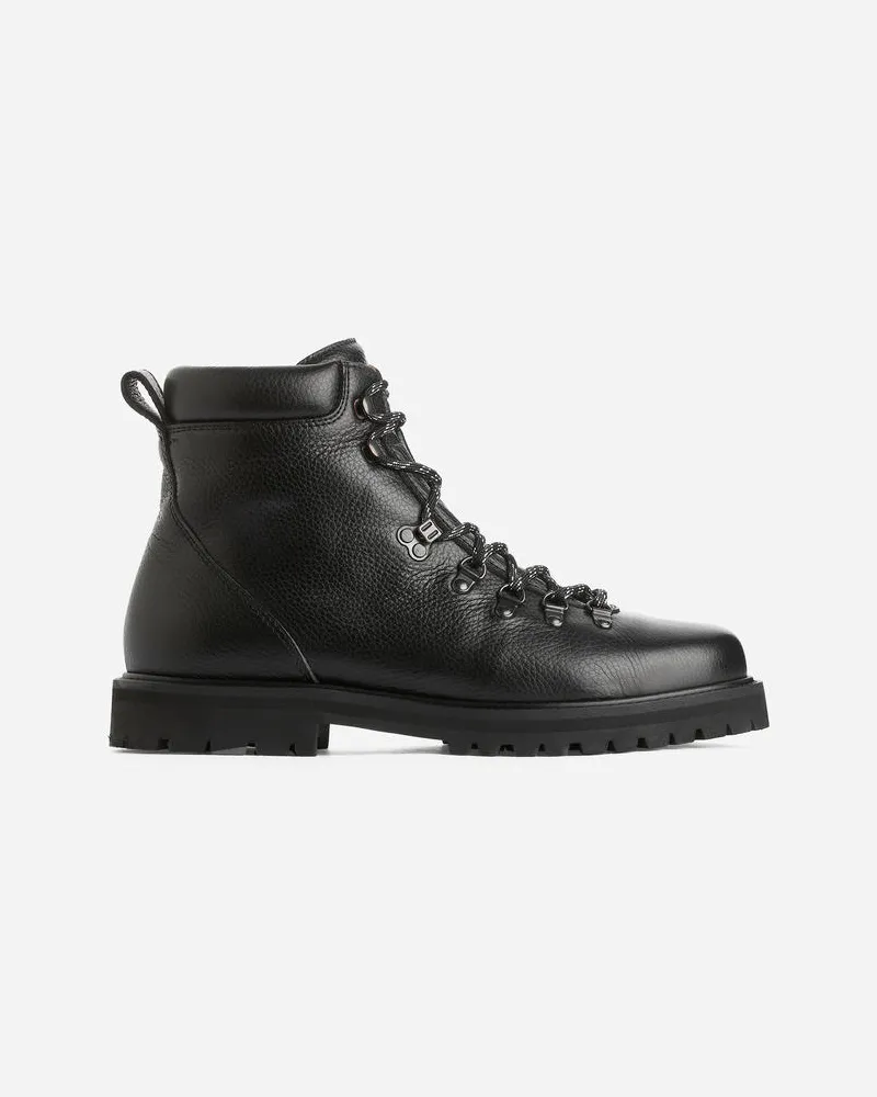 Arket Wanderstiefel Aus Leder -Schwarz Schwarz