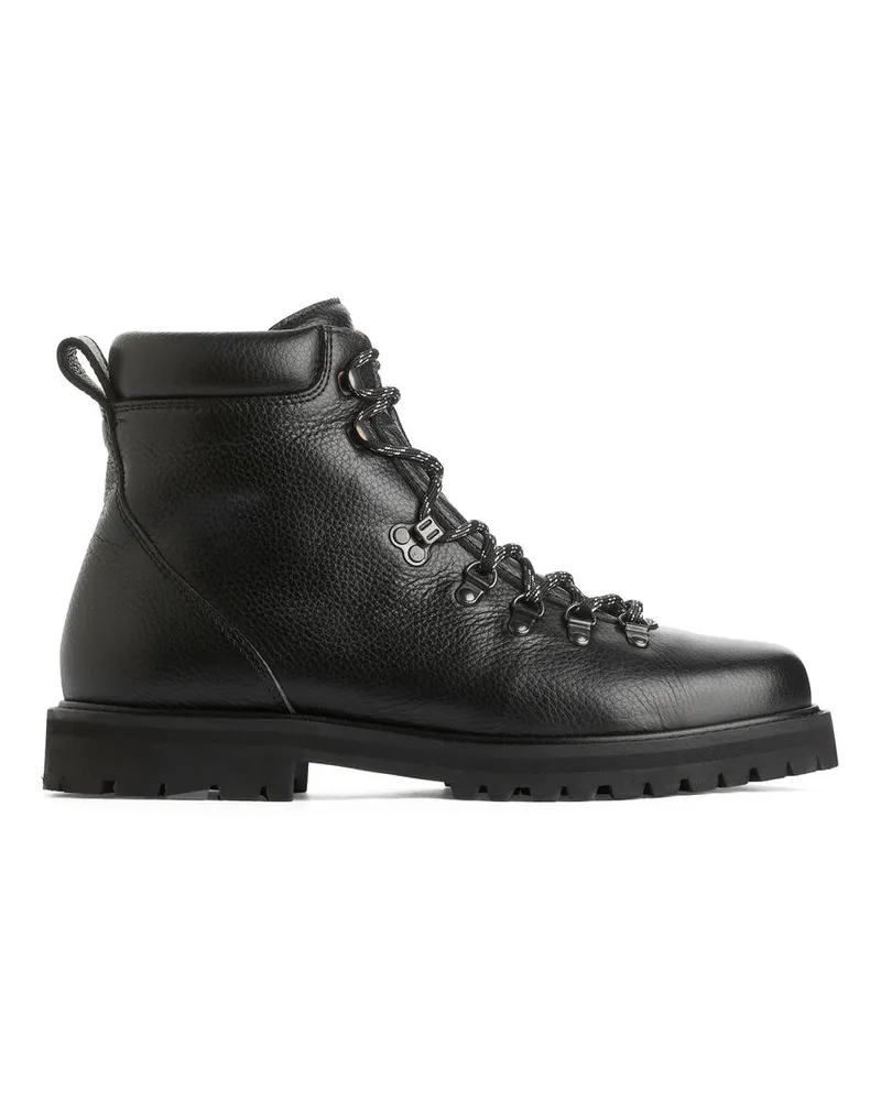 Arket Wanderstiefel Aus Leder - Schwarz