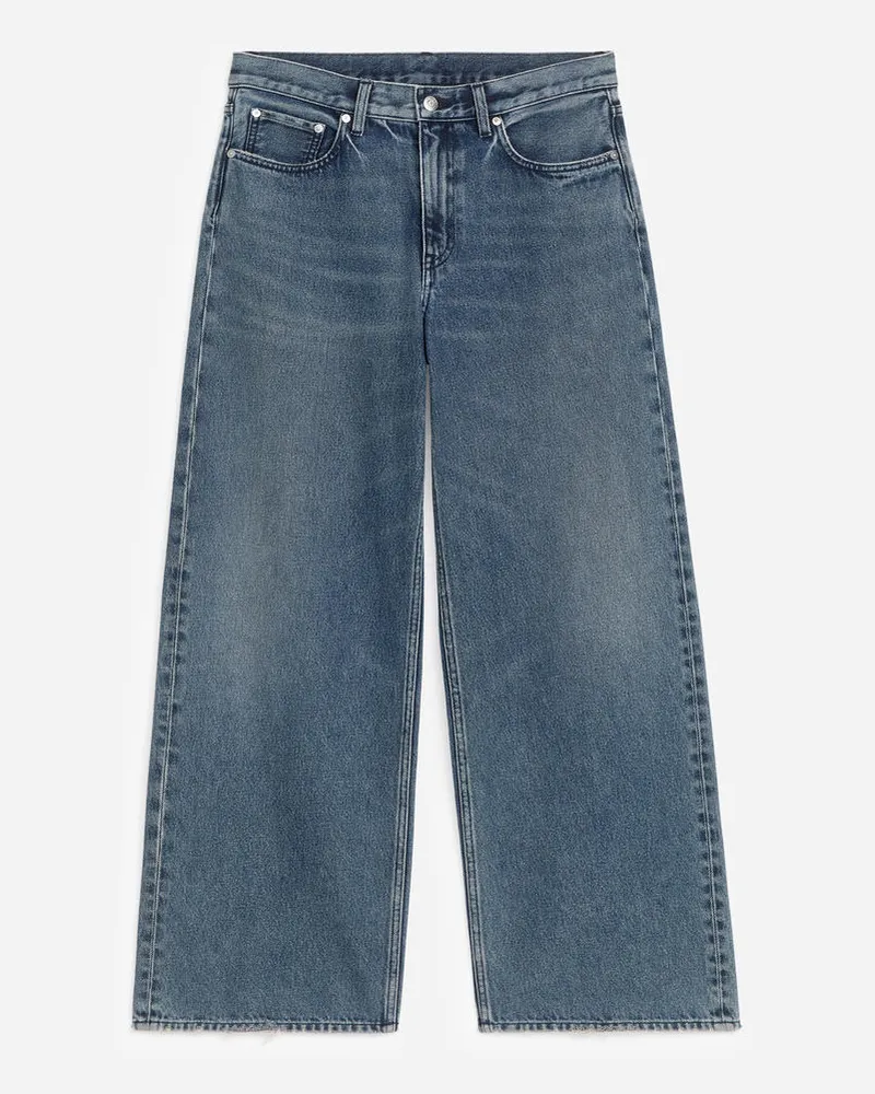 Arket Cloud Loose Jeans Mit Weitem Bein - Blau Mittelblau