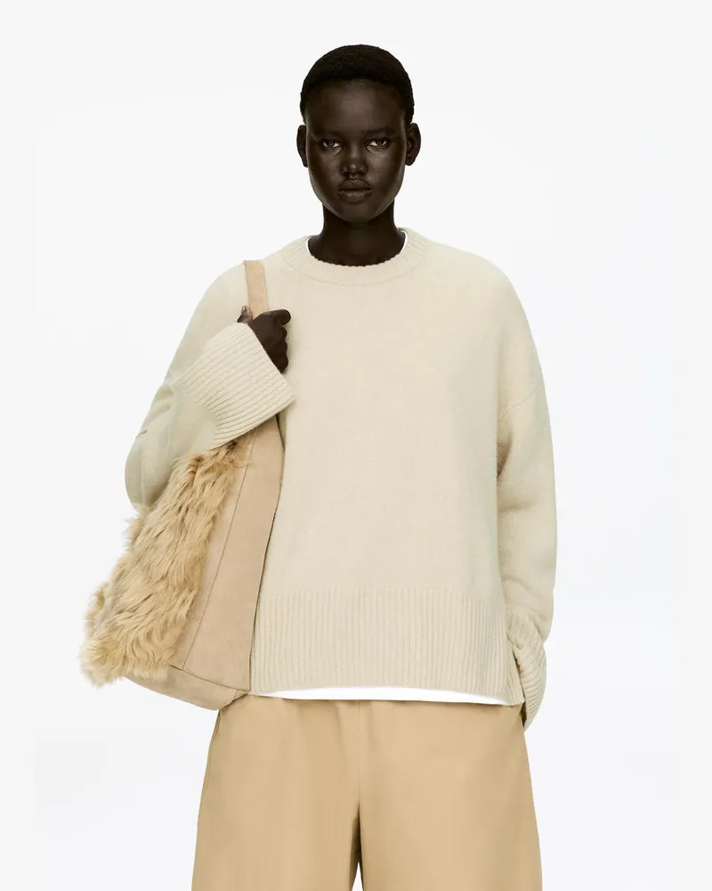 Arket Lässiger Pullover Aus Kaschmir Und Wolle -Beige Beige