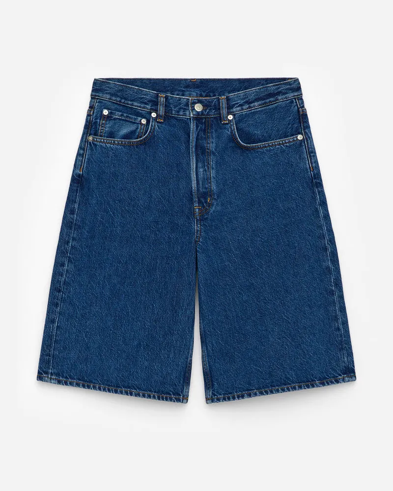 Arket Lange Jeansshorts -Blau Blau