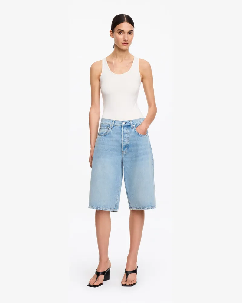 Arket Lange Jeansshorts -Blau Blau