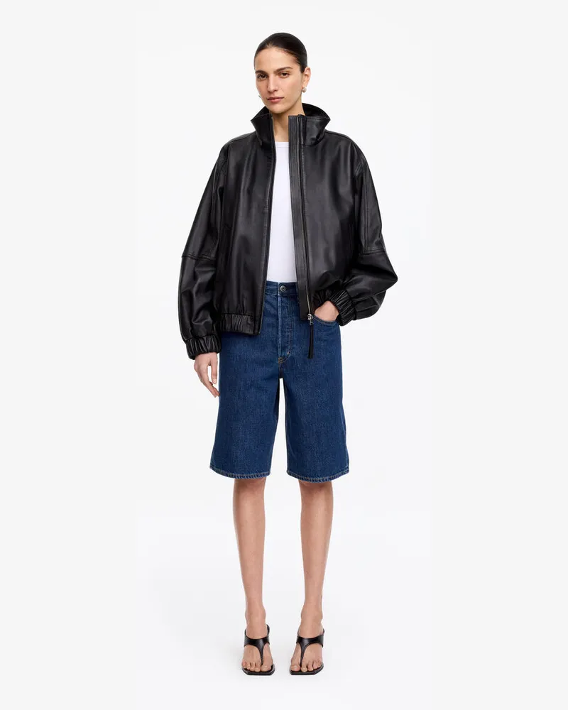 Arket Lange Jeansshorts -Blau Blau