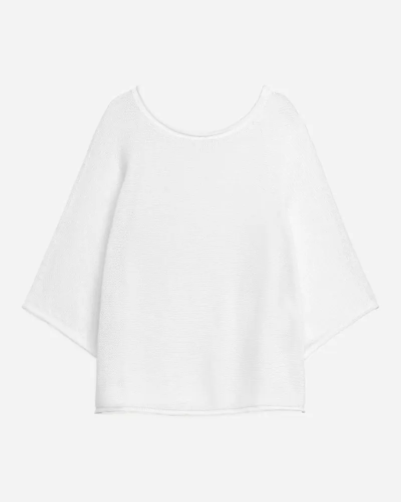 Arket Baumwollstrickpullover - Weiß Weiß