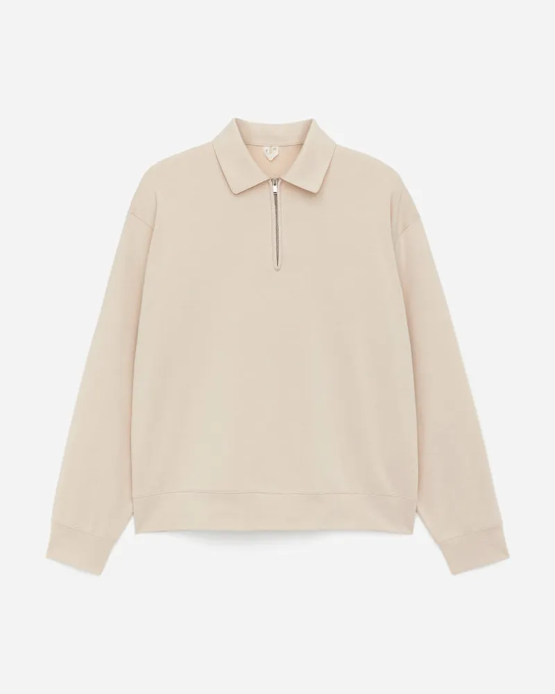 Arket Poloshirt Mit Kurzem Reißverschluss - Beige Beige