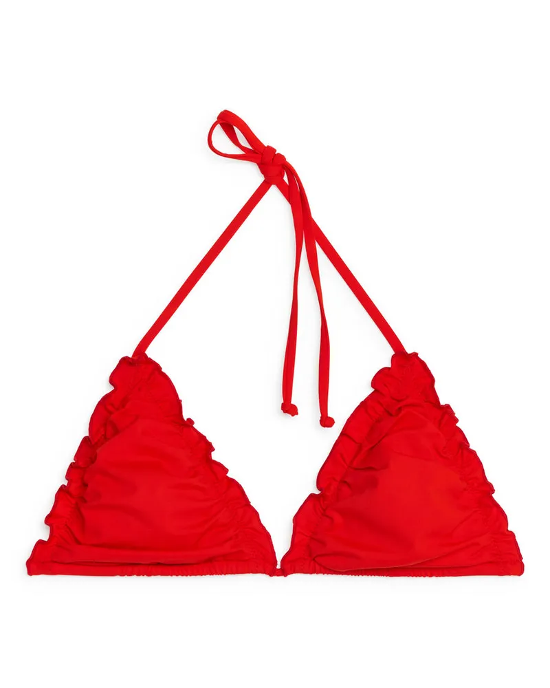 Arket Bikinioberteil Mit Babylock-Nähten - Rot Rot