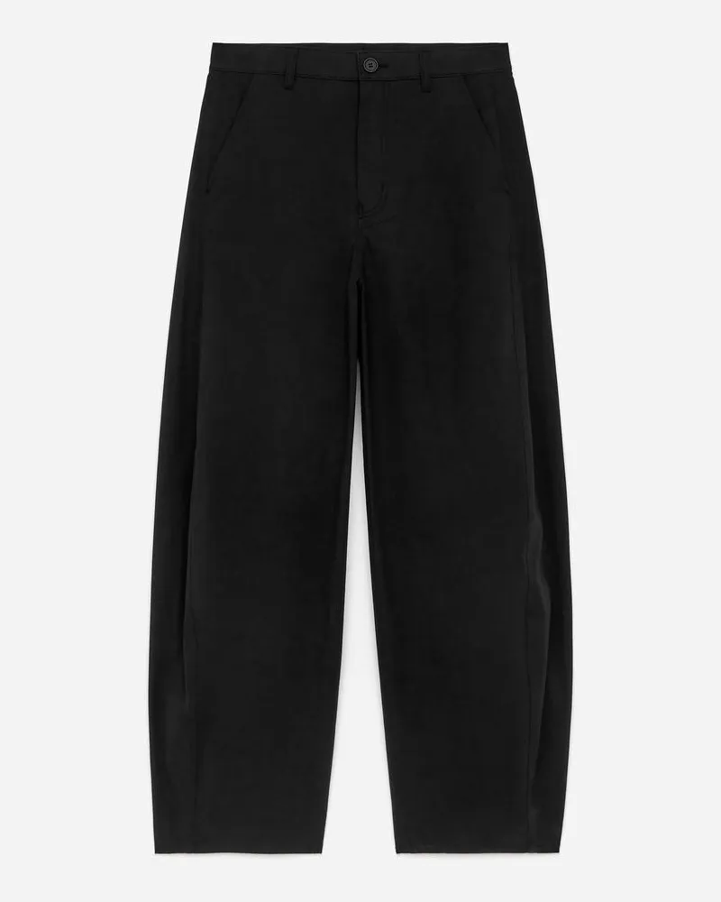 Arket Hose Mit Barrel Leg - Schwarz Schwarz