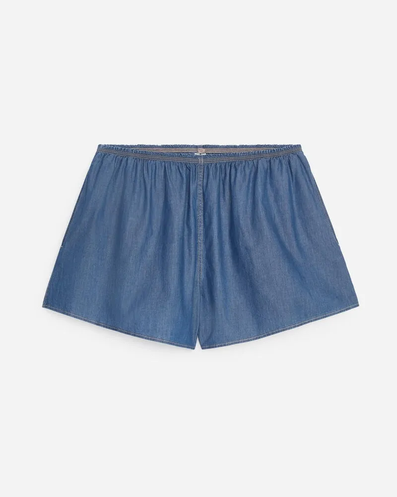 Arket Pull-on-Shorts Aus Denim -Blau Blau