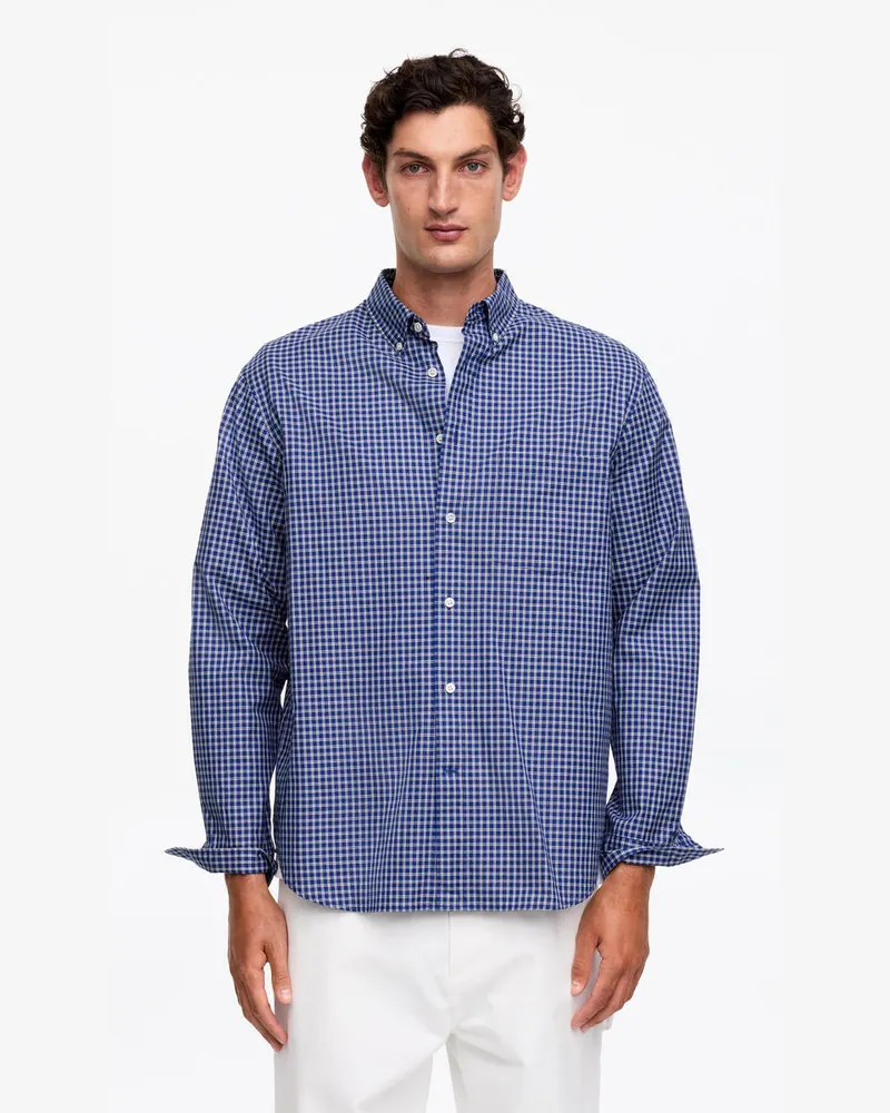 Arket Lockeres Pinpoint-Hemd -Blau Blau