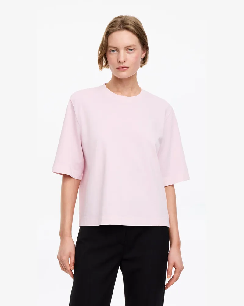 Arket Kastiges Signature-T-Shirt -Rosa Rosa