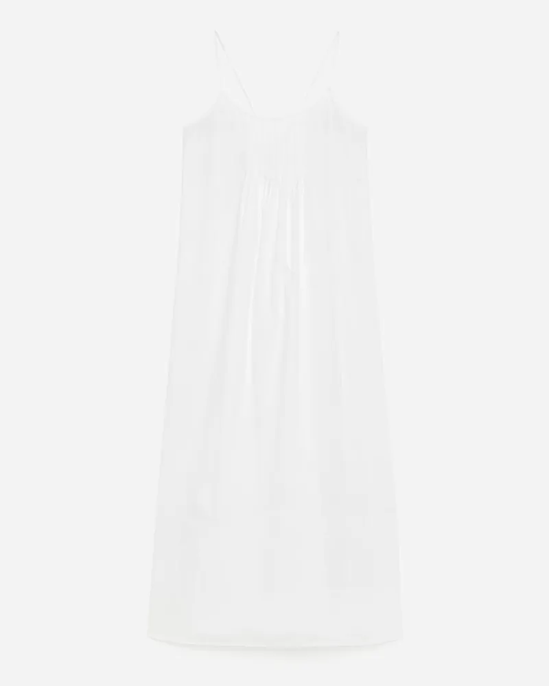 Arket Kleid Mit Bindedetail -Weiß Weiß