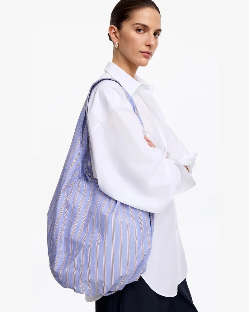 Arket Faltbare Tasche Aus Baumwolle -Blau Blau