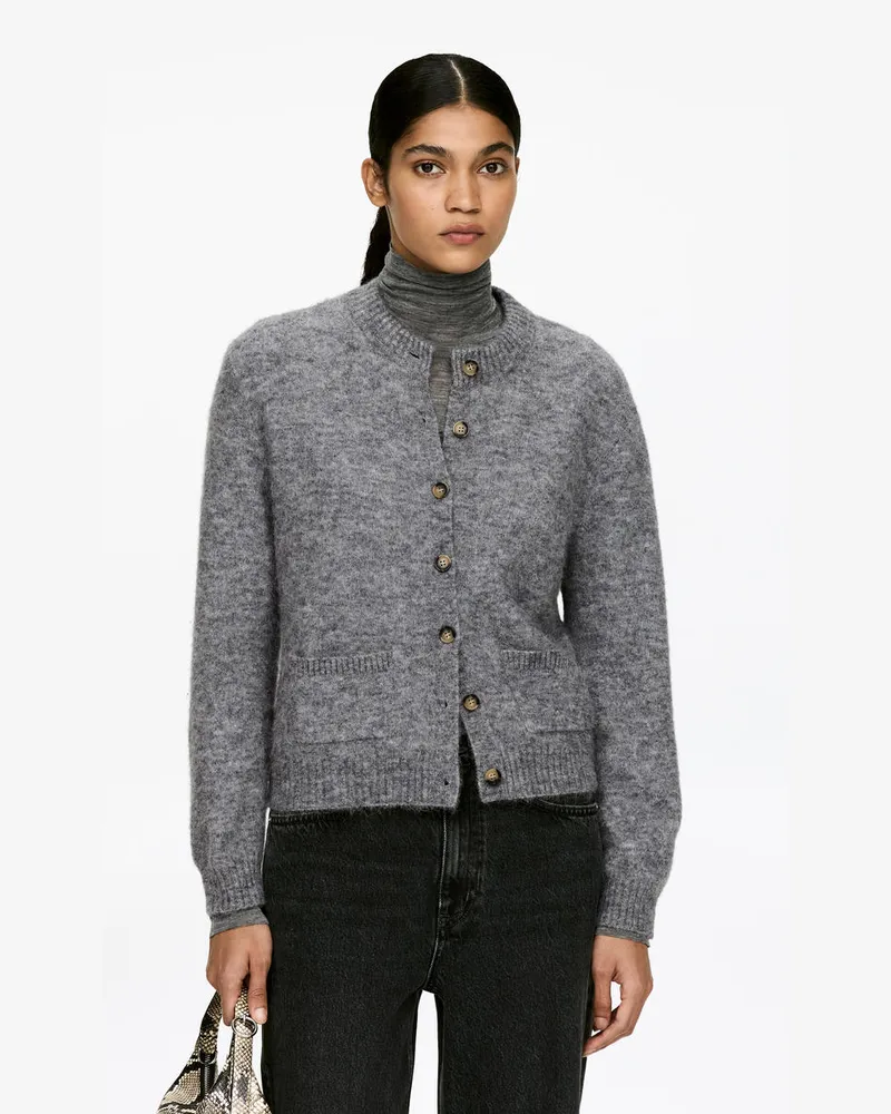 Arket Strickjacke Aus Einer Alpaka-Wollmischung -Grau Grau