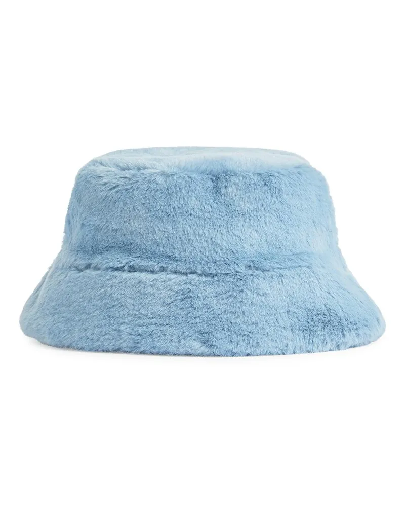 Arket Fischerhut Aus Teddyfleece -Blau Blau