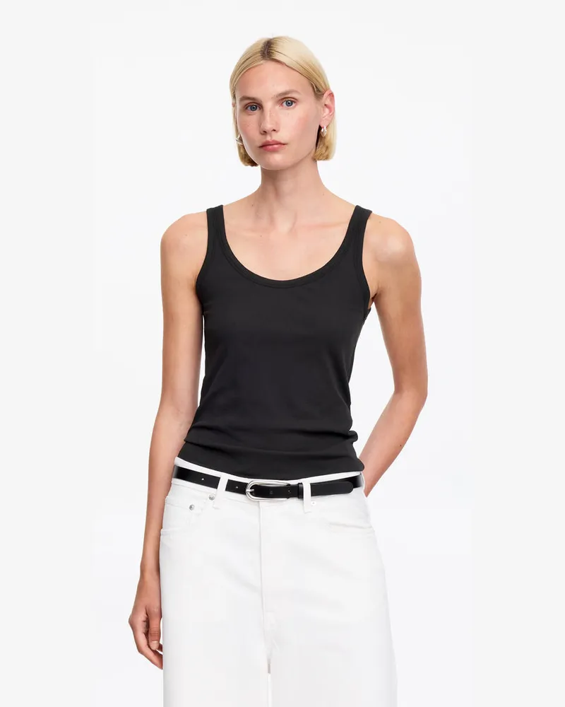 Arket Tanktop Mit U-Ausschnitt -Schwarz Schwarz