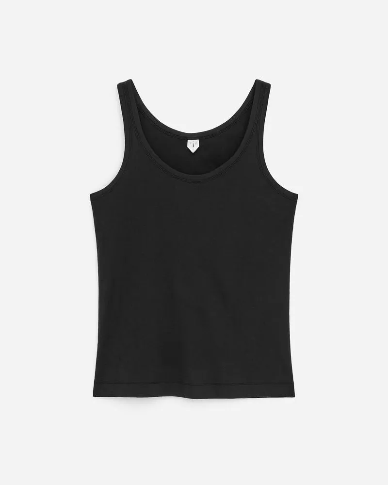 Arket Tanktop Mit U-Ausschnitt -Schwarz Schwarz