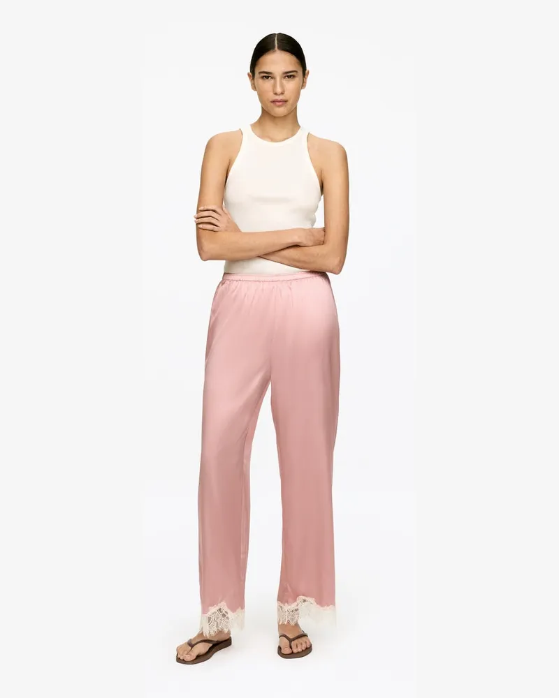 Arket Hose Aus Stretch-Seide -Rosa Rosa