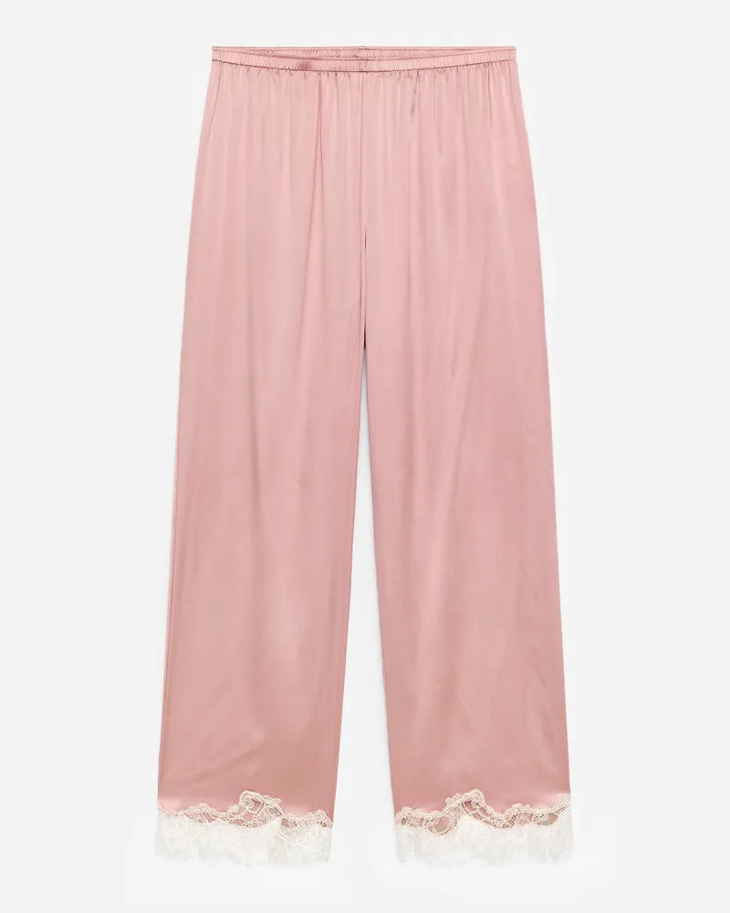 Arket Hose Aus Stretch-Seide -Rosa Rosa