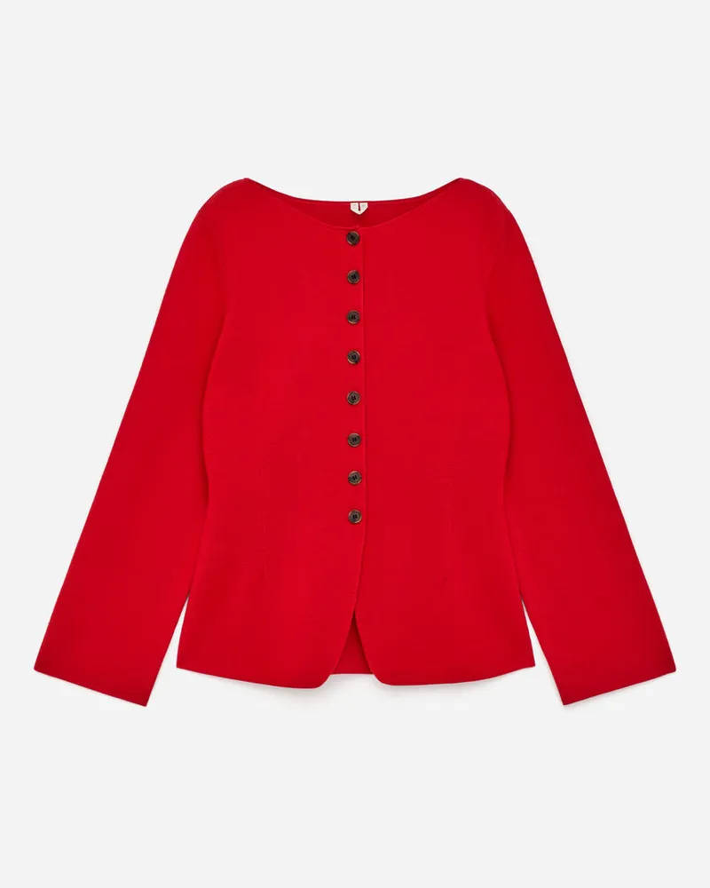Arket Strickjacke Aus Merinowolle -Rot Rot
