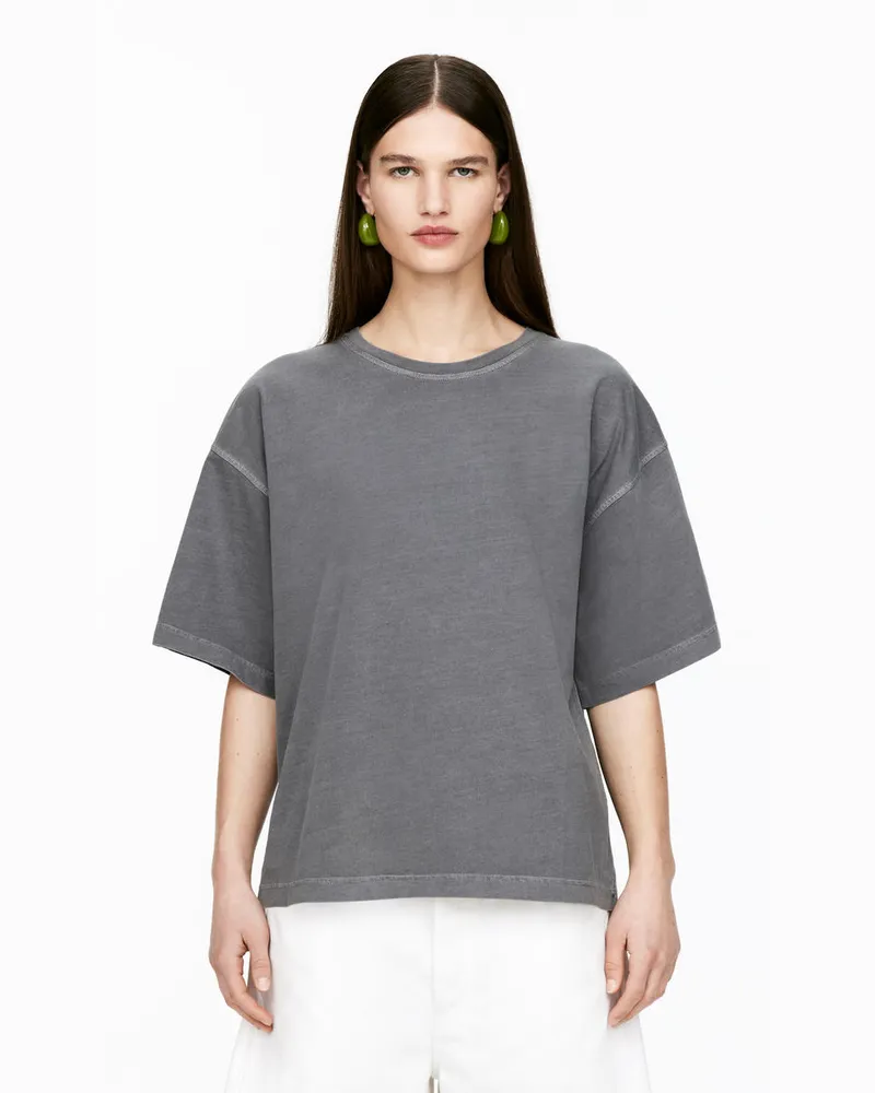Arket T-Shirt Aus Baumwolle -Schwarz Schwarz