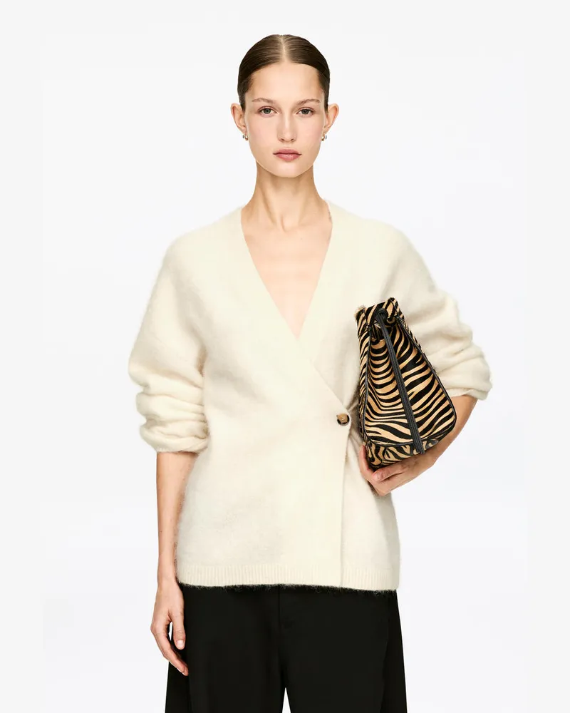 Arket Strickjacke Aus Einer Alpaka-Wollmischung -Weiß Weiß