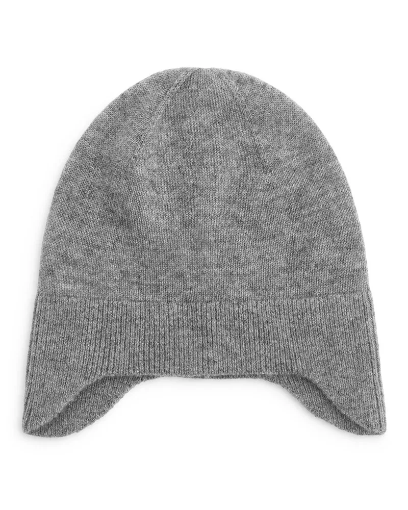 Arket Beanie Aus Kaschmirmischung - Grau Graumeliert