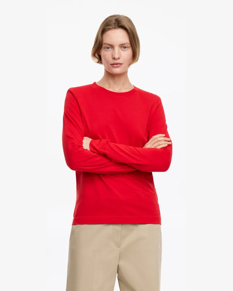 Arket Signature-Langarmshirt -Rot Rot