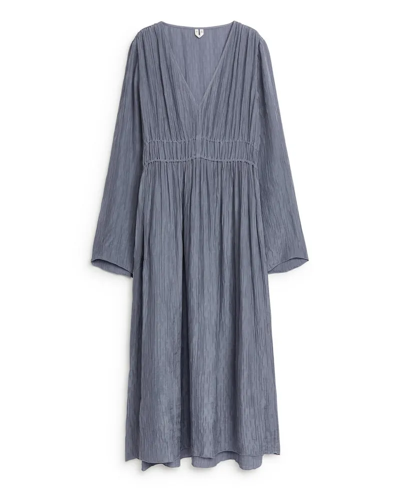 Arket Kleid Mit V-Ausschnitt - Lila|Blau Lila