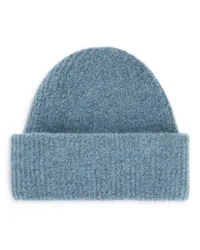 Arket Beanie aus Alpaka- Und Merinowolle Taubenblau