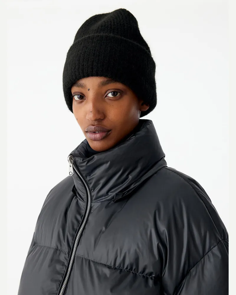Arket Beanie Aus Alpakawolle Und Wolle -Schwarz Schwarz