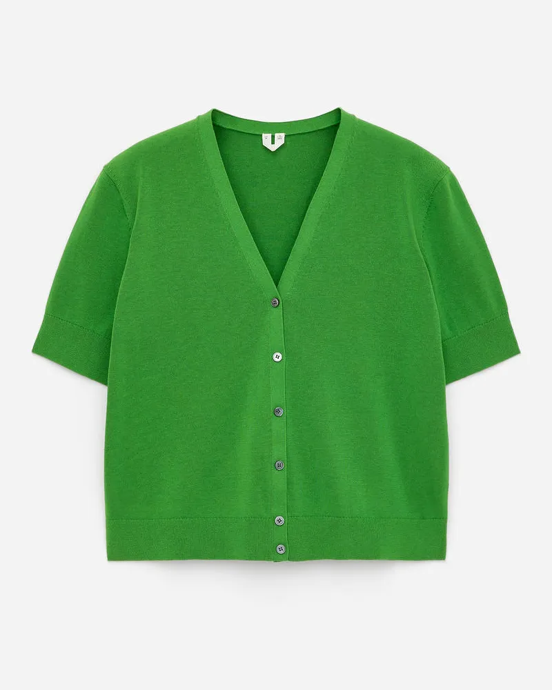 Arket Kurzärmlige Strickjacke -Grün Grün