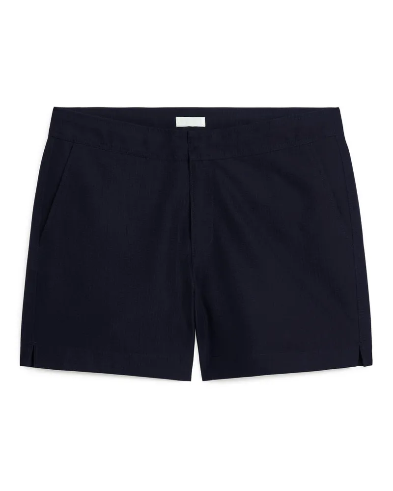 Arket Seersucker-Badehose -Blau Blau