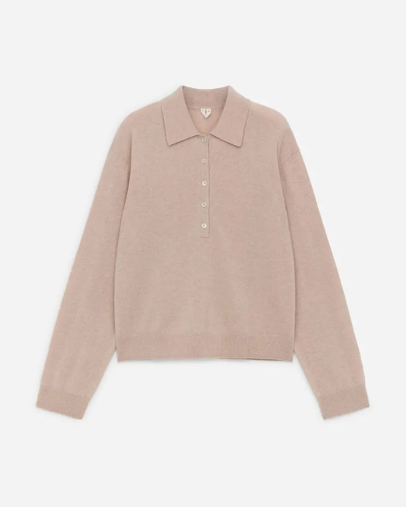 Arket Polopullover Aus Kaschmir Und Wolle -Beige Beige