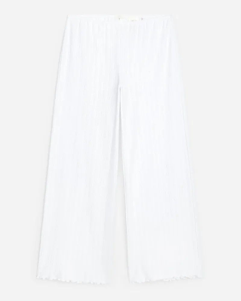 Arket Pointelle-Strickhose -Weiß Weiß