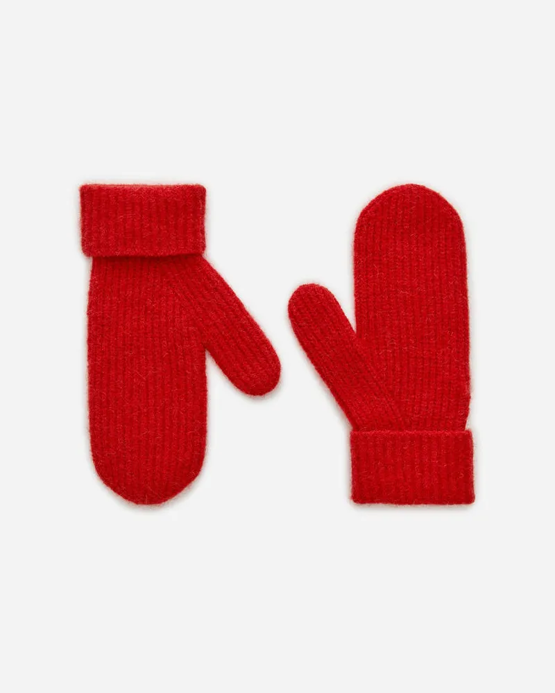 Arket Fäustlinge Aus Wolle Und Alpakawolle -Rot Rot