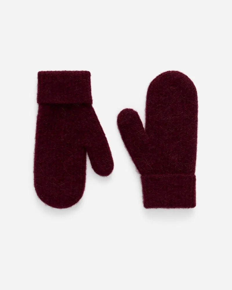 Arket Fäustlinge Aus Wolle Und Alpakawolle -Rot Rot