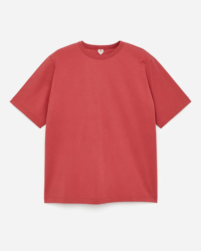 Arket Schweres T-Shirt - Rot Rostrot