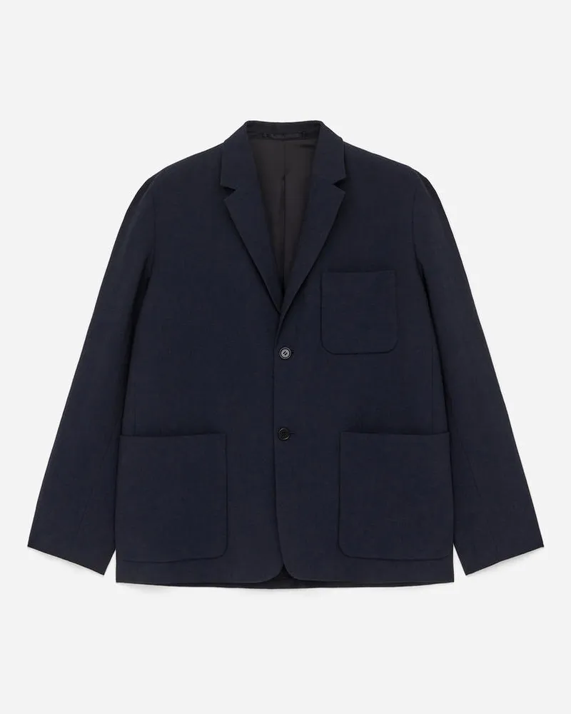 Arket Strukturierter Blazer - Blau Dunkelblau