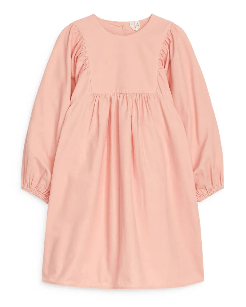 Arket Kleid Mit Raffung -Rosa Rosa