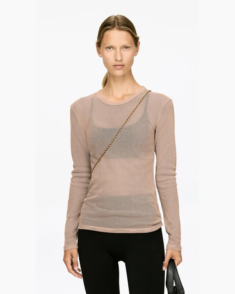 Arket Mesh-Oberteil -Beige Beige