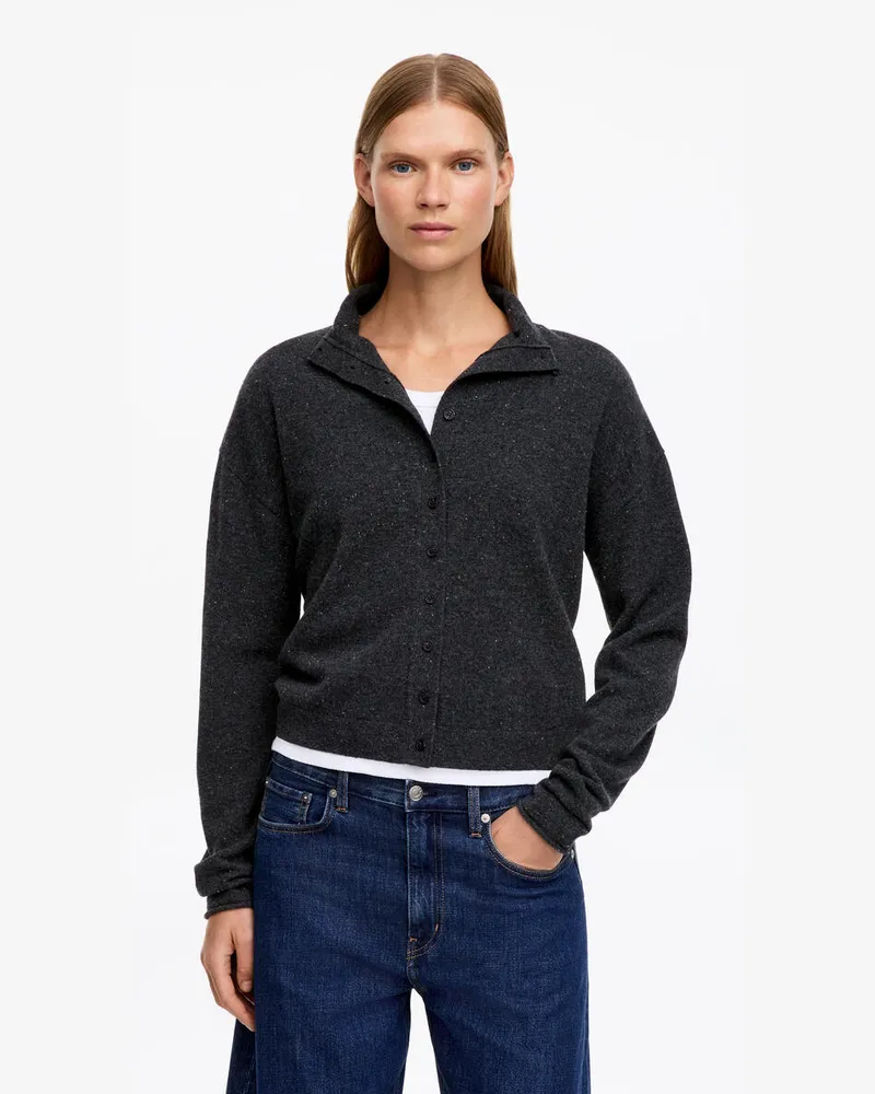 Arket Strickjacke Aus Merinowolle -Schwarz Schwarz